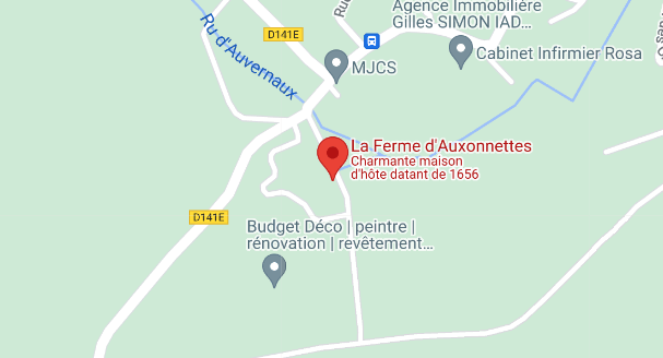 map google de la ferme d'auxonnettes